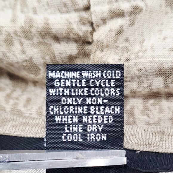 Alfani Woman Beige Tan Open Front Long-sleeved Draped Cardigan Women's Size OX - Picture 4 of 6